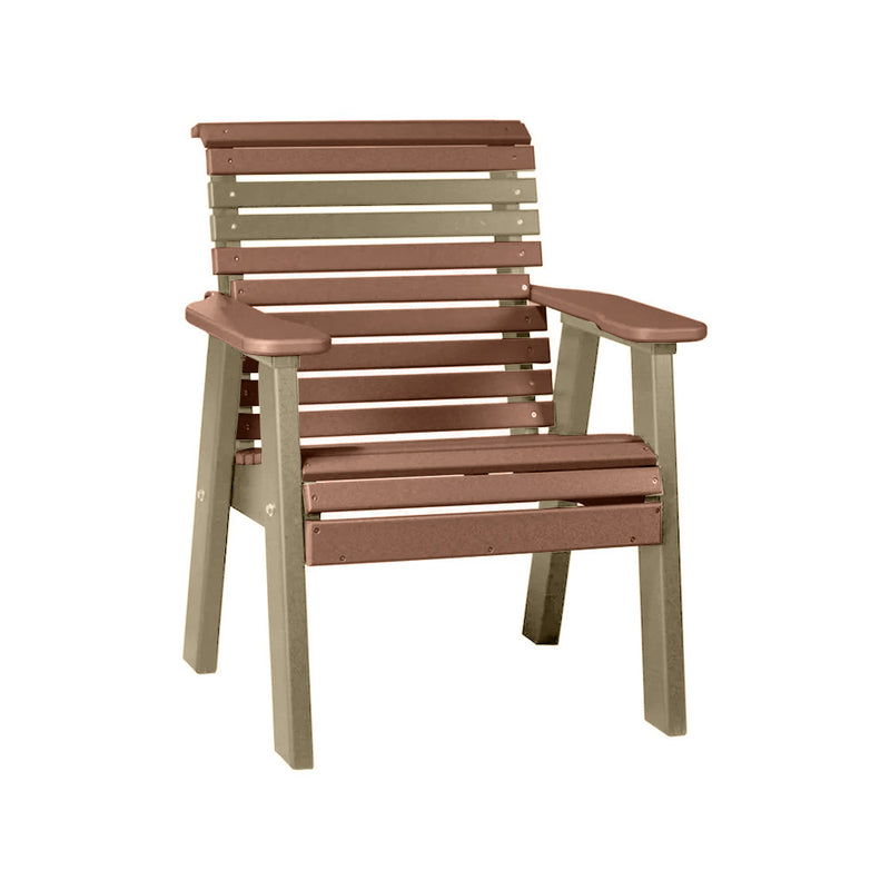 LuxCraft Antique Mahogany 2' Rollback Recycled Plastic Chair
