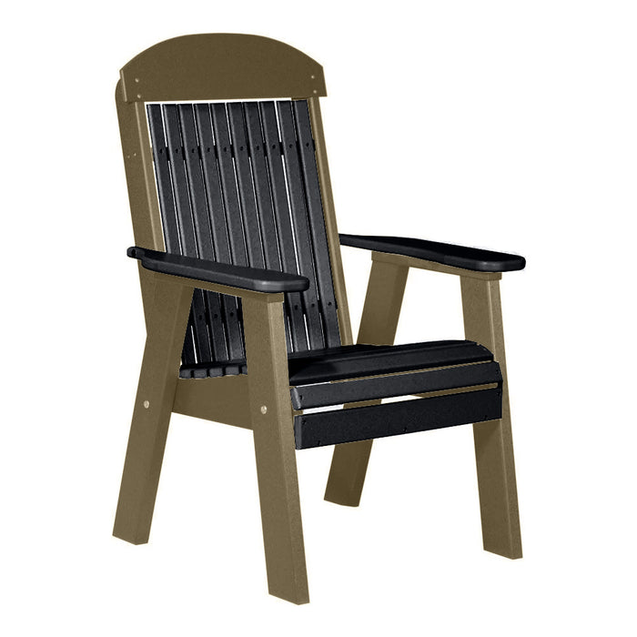 LuxCraft Black 2' Classic Highback Recycled Plastic Chair