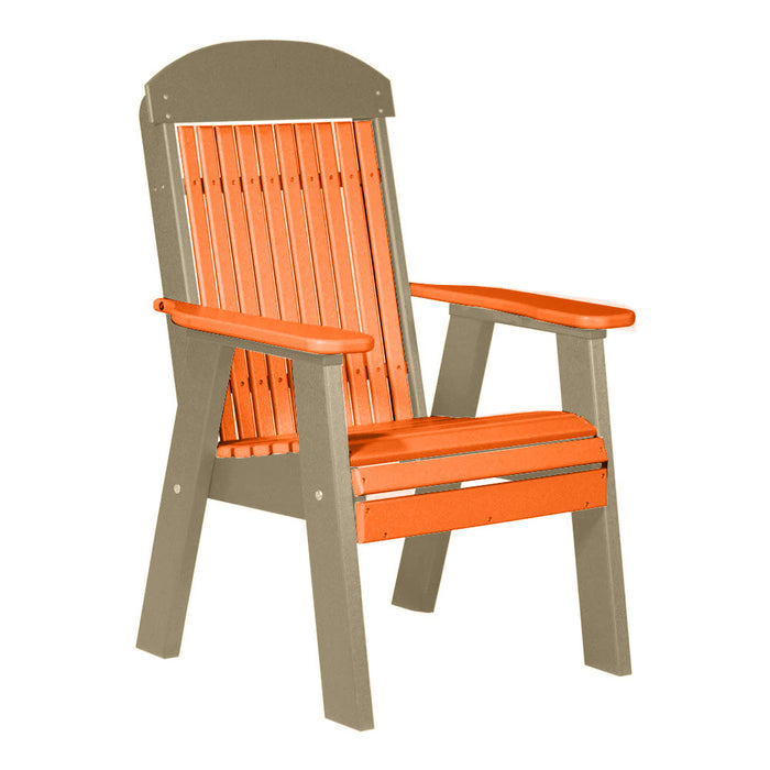 LuxCraft Tangerine 2' Classic Highback Recycled Plastic Chair