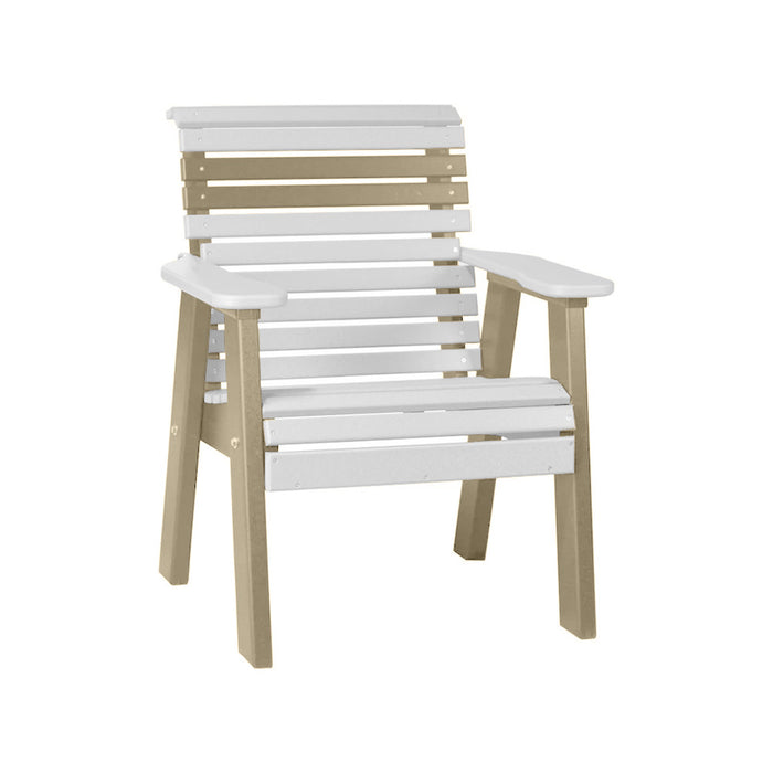 LuxCraft White 2' Rollback Recycled Plastic Chair