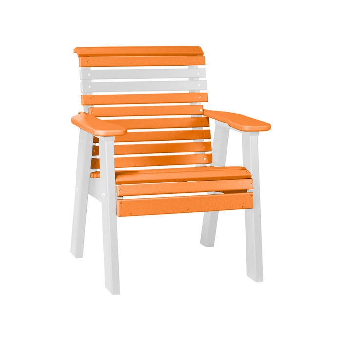 LuxCraft Tangerine 2' Rollback Recycled Plastic Chair