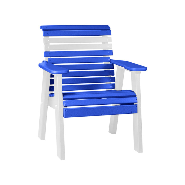 LuxCraft Blue 2' Rollback Recycled Plastic Chair