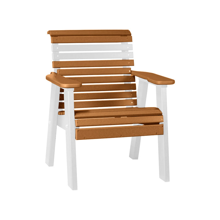 LuxCraft Cedar 2' Rollback Recycled Plastic Chair With Cup Holder