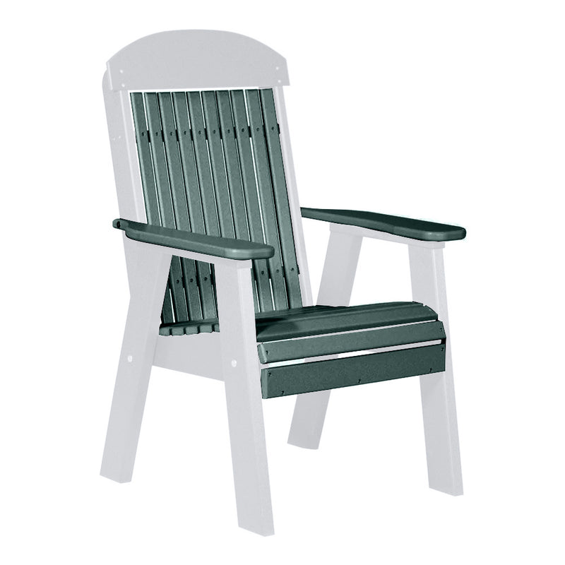 LuxCraft Green 2' Classic Highback Recycled Plastic Chair