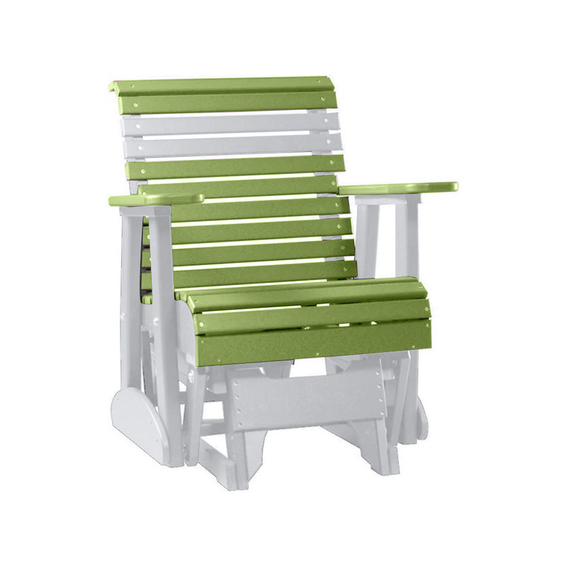 LuxCraft Lime Green 2 foot Rollback Recycled Plastic Glider Chair