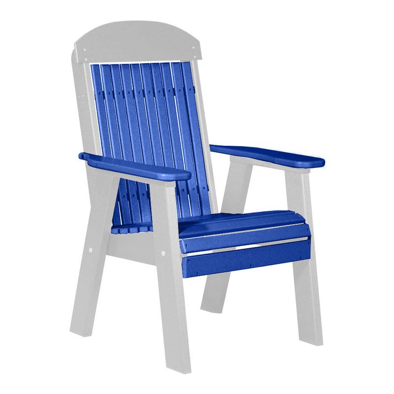 LuxCraft Blue 2' Classic Highback Recycled Plastic Chair