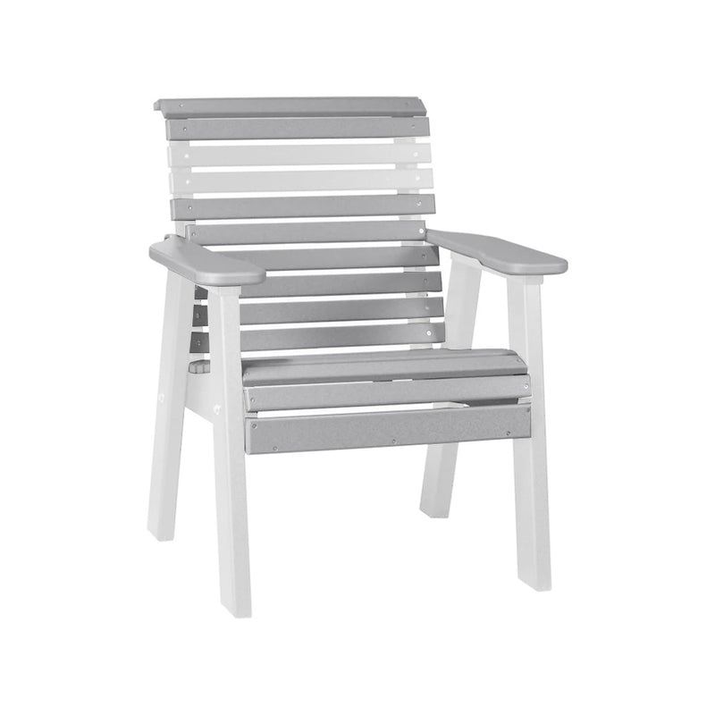 LuxCraft Dove Gray 2' Rollback Recycled Plastic Chair