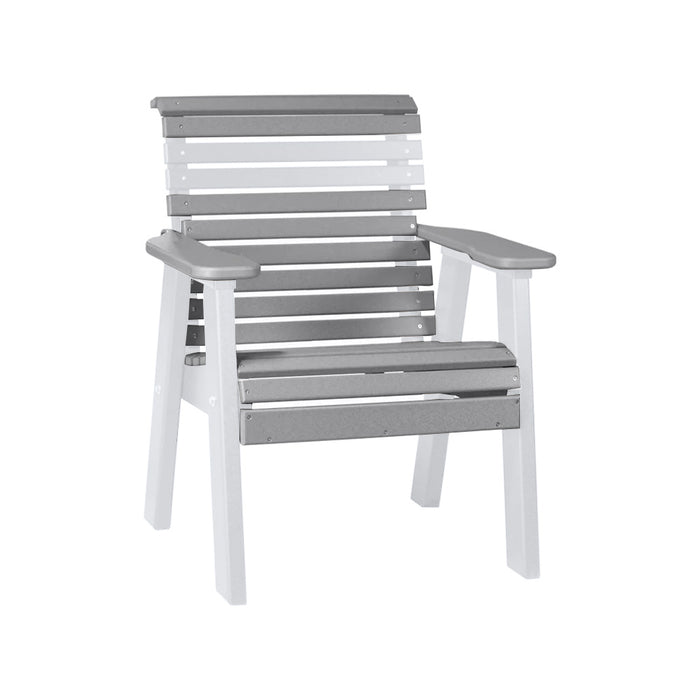 LuxCraft Gray 2' Rollback Recycled Plastic Chair