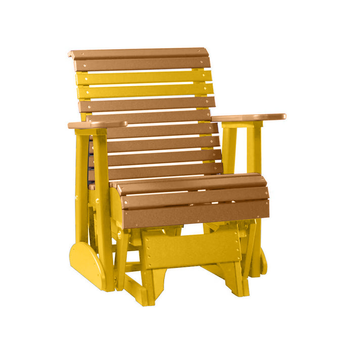 LuxCraft Red 2 foot Rollback Recycled Plastic Glider Chair