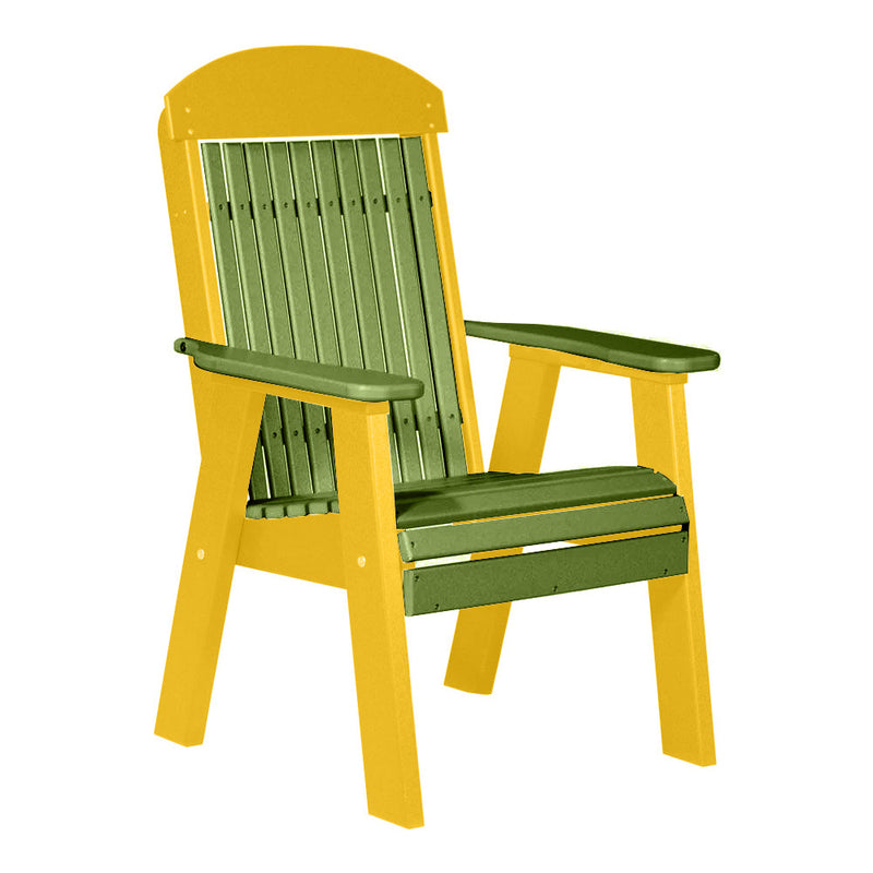 LuxCraft Lime Green 2' Classic Highback Recycled Plastic Chair