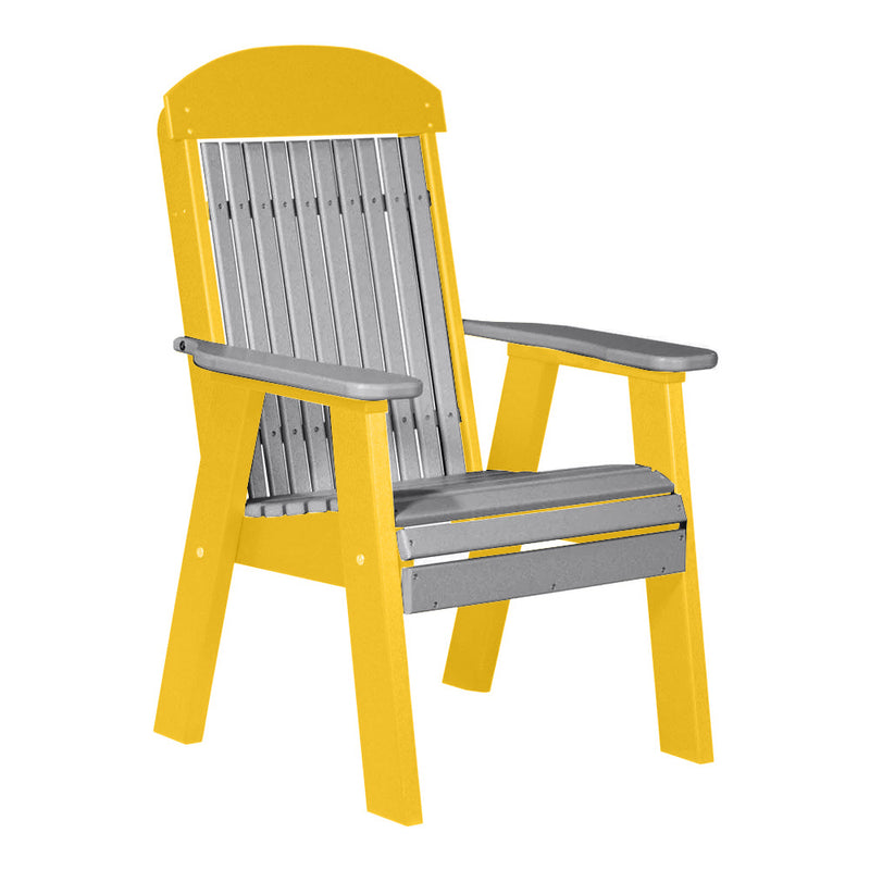 LuxCraft Dove Gray 2' Classic Highback Recycled Plastic Chair