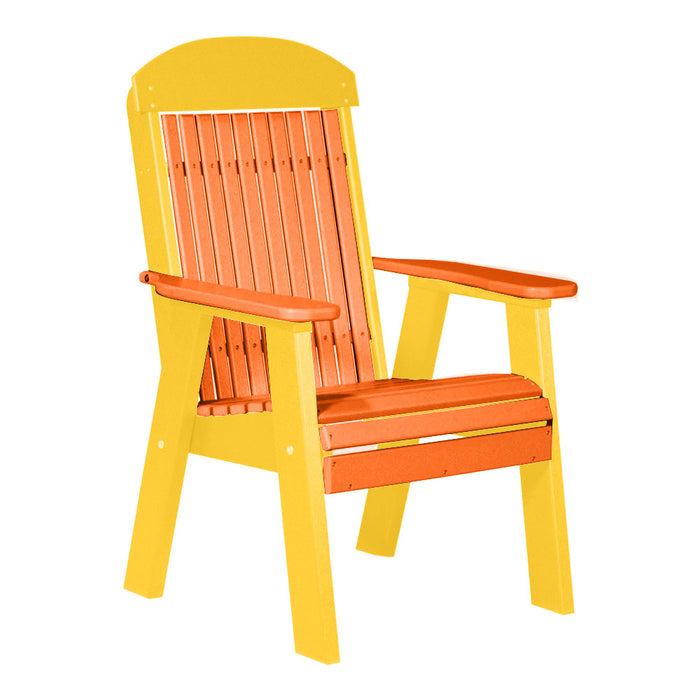 LuxCraft Tangerine 2' Classic Highback Recycled Plastic Chair