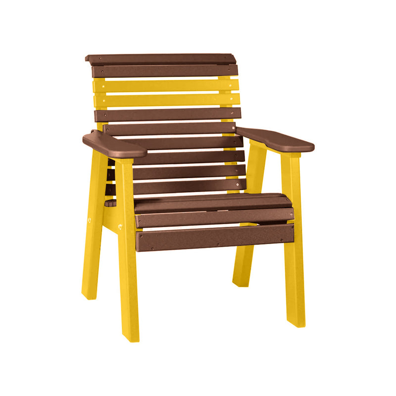 LuxCraft Chestnut Brown 2' Rollback Recycled Plastic Chair