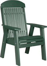 LuxCraft Silla Clásica Respaldo Alto 2 Pies — Verde
