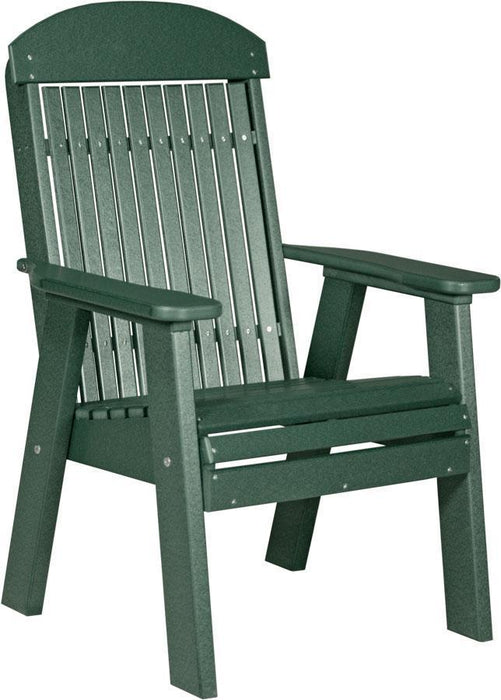 LuxCraft Silla Clásica Respaldo Alto 2 Pies — Verde