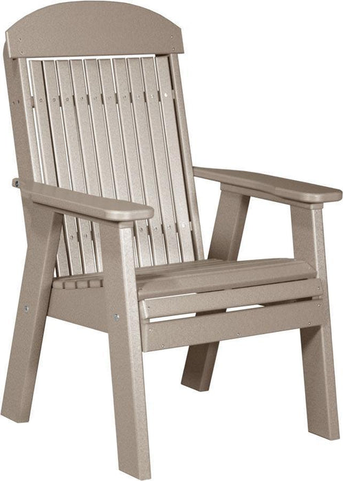 LuxCraft Silla Clásica Respaldo Alto 2 Pies — Weatherwood
