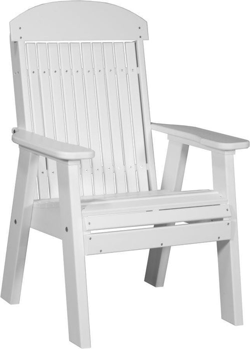 LuxCraft Silla Clásica Respaldo Alto 2 Pies — Blanco