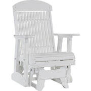 LuxCraft Silla Mecedora Clásica Respaldo Alto 2 Pies — Blanco