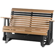 LuxCraft Banco Mecedora Rollback 4 Pies — Cedro sobre Negro