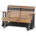 LuxCraft Banco Mecedora Rollback 4 Pies — Cedro sobre Negro