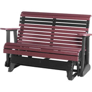 LuxCraft Banco Mecedora Rollback 4 Pies — Cherrywood sobre Negro