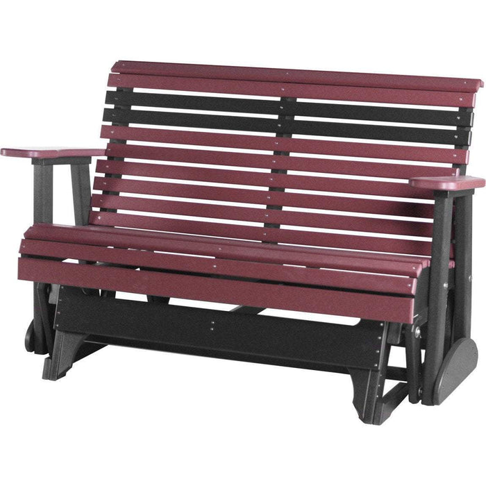 LuxCraft Banco Mecedora Rollback 4 Pies — Cherrywood sobre Negro
