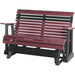 LuxCraft Banco Mecedora Rollback 4 Pies — Cherrywood sobre Negro