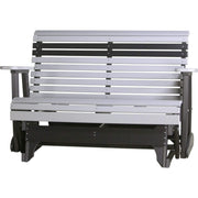LuxCraft Banco Mecedora Rollback 4 Pies — Gris Paloma sobre Negro
