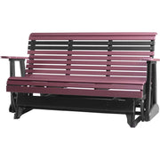 LuxCraft Banco Mecedora Rollback 5 Pies — Cherrywood sobre Negro