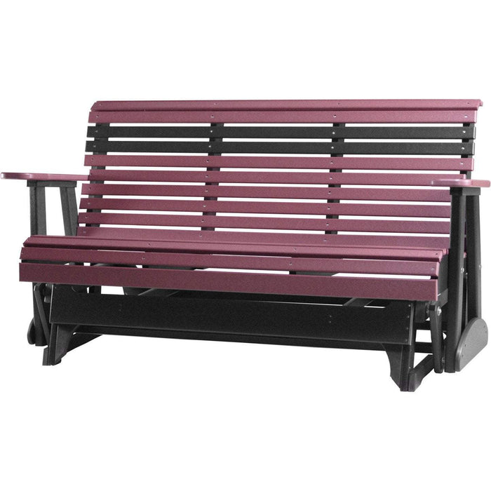 LuxCraft Banco Mecedora Rollback 5 Pies — Cherrywood sobre Negro
