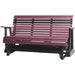 LuxCraft Banco Mecedora Rollback 5 Pies — Cherrywood sobre Negro
