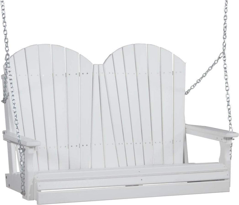 LuxCraft Columpio de Porche Adirondack 4 Pies — Blanco