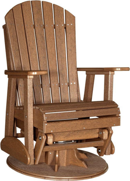 LuxCraft Silla Giratoria Mecedora Adirondack — Caoba Antigua
