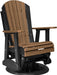 LuxCraft Silla Giratoria Mecedora Adirondack — Caoba Antigua sobre Negro