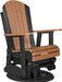LuxCraft Silla Giratoria Mecedora Adirondack — Cedro sobre Negro