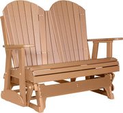 LuxCraft LuxCraft Cedar 4 ft. Recycled Plastic Adirondack Outdoor Glider Cedar Adirondack Glider 4APGC