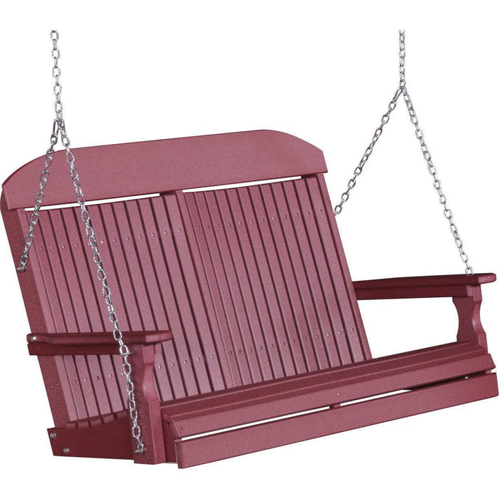 LuxCraft Columpio Clásico Respaldo Alto 4 Pies — Cherry
