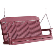 LuxCraft Columpio Clásico Respaldo Alto 5 Pies — Cherry