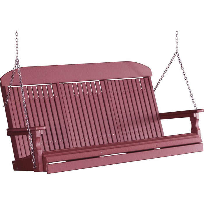 LuxCraft Columpio Clásico Respaldo Alto 5 Pies — Cherry