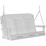 LuxCraft Columpio Clásico Respaldo Alto 5 Pies — Blanco