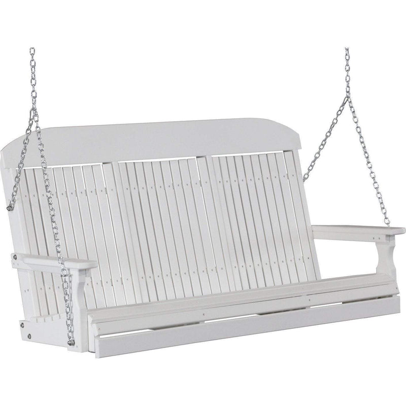 LuxCraft Columpio Clásico Respaldo Alto 5 Pies — Blanco