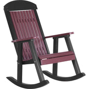 LuxCraft Mecedora de Porche Clásica Tradicional — Cherrywood sobre Negro