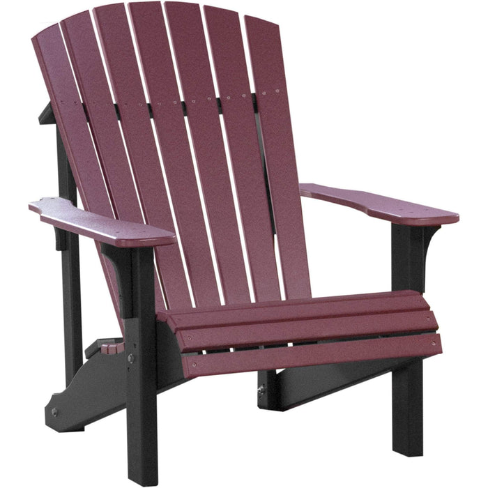 LuxCraft Silla Adirondack Deluxe — Cherrywood sobre Negro