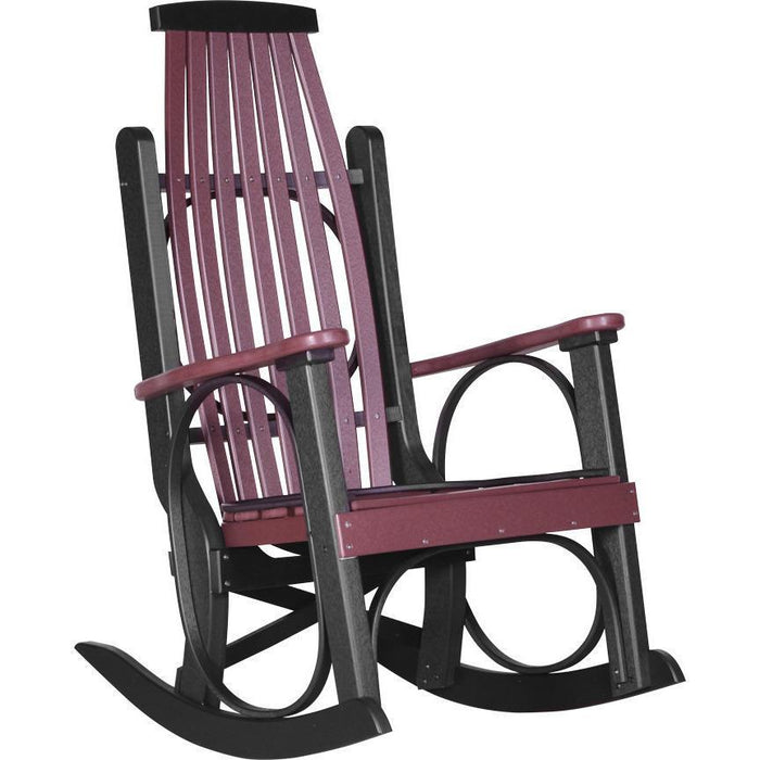 LuxCraft Mecedora del Abuelo — Cherrywood sobre Negro