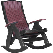 LuxCraft Mecedora de Porche Confort — Cherrywood sobre Negro