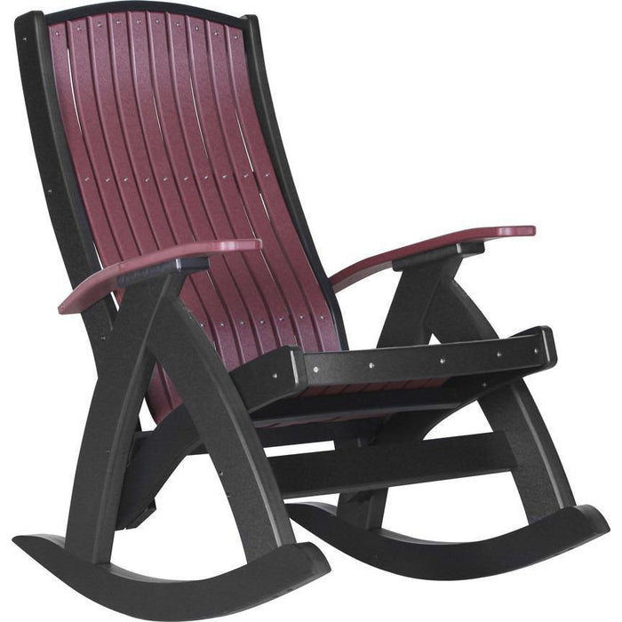LuxCraft Mecedora de Porche Confort — Cherrywood sobre Negro