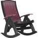 LuxCraft Mecedora de Porche Confort — Cherrywood sobre Negro