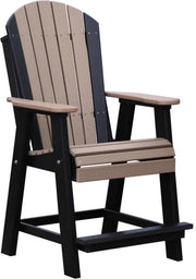 LuxCraft Luxcraft Recycled Plastic Counter Height Adirondack Tete-a-tete Balcony Set Balcony Table
