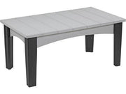 LuxCraft Mesa de Centro Island — Gris Paloma sobre Negro