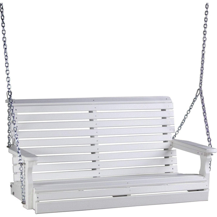 LuxCraft Columpio de Porche Rollback 4 Pies — Blanco